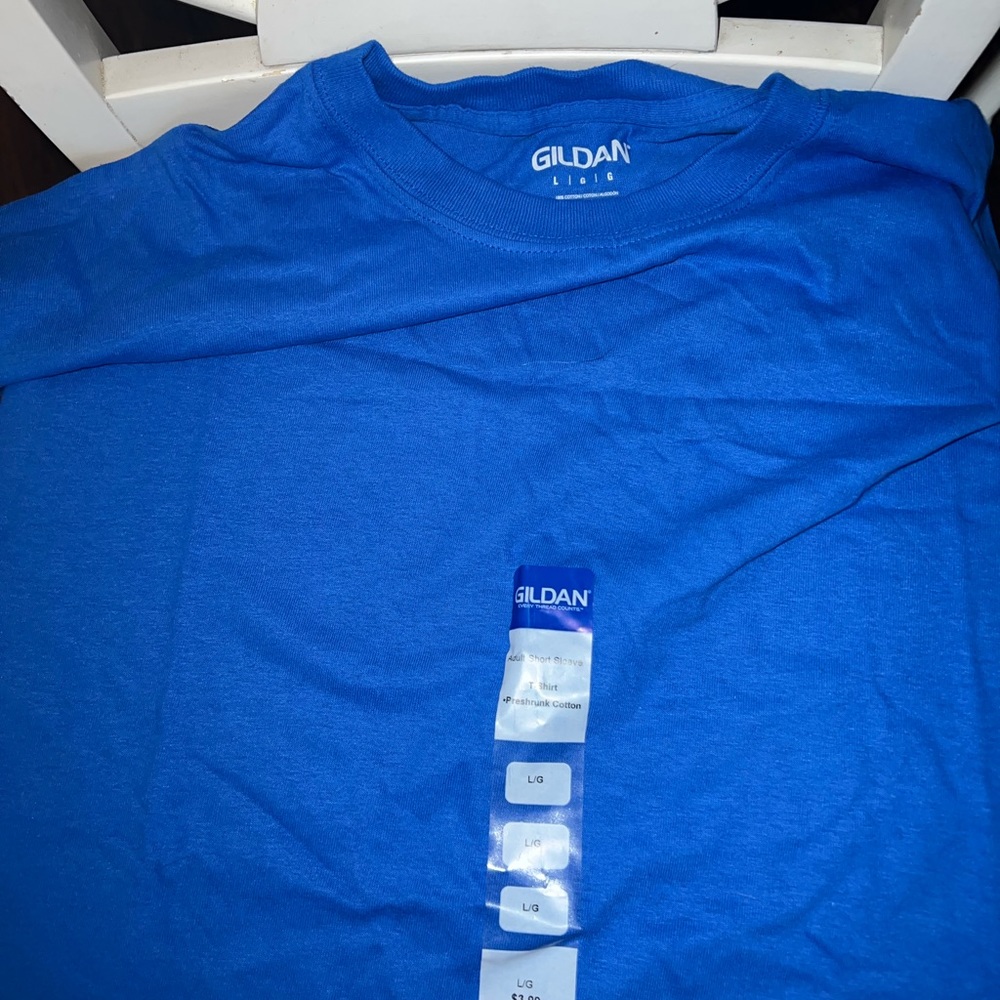Gildan shirt size large. Plain shirt